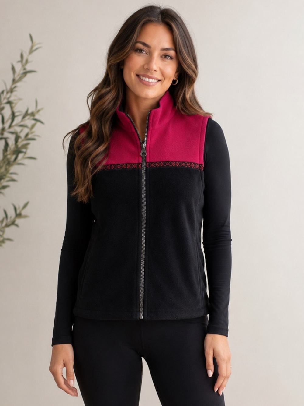 Kuhl Red & Black Fleece Sleeveless Vest J
w/ Pockets‎ Small Outdoor Gorpcore